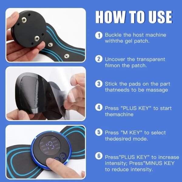 Electric Massage Pad, Muscle Stimulator For Body Pain Relief - Image 5