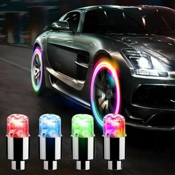 Colorful LED Glow Valve Flash Lights for Night Biking