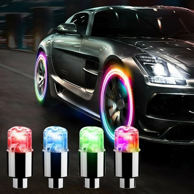 Colorful LED Glow Valve Flash Lights for Night Biking