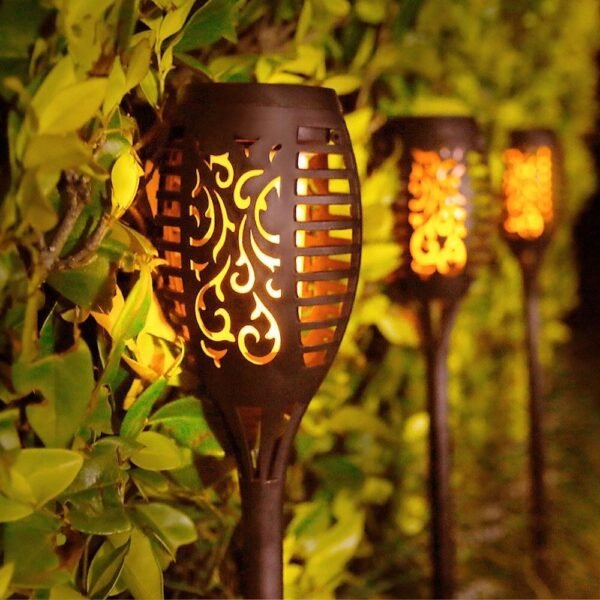 Garden Decoration Flickering Solar Torch Light - Image 2