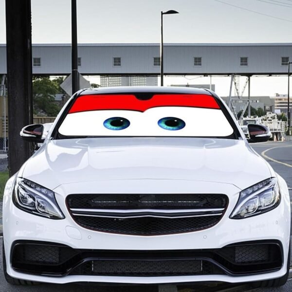 Cartoon Lightning McQueen Car Sunshade for Heat & UV Block - Image 6