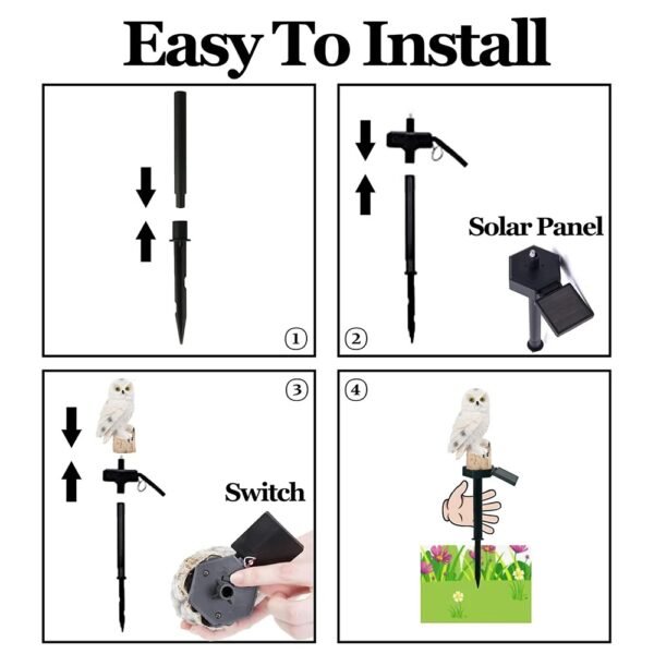 Outdoor Decor Charming Owl Solar Light - Image 10