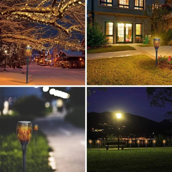 Garden Decoration Flickering Solar Torch Light - Image 6