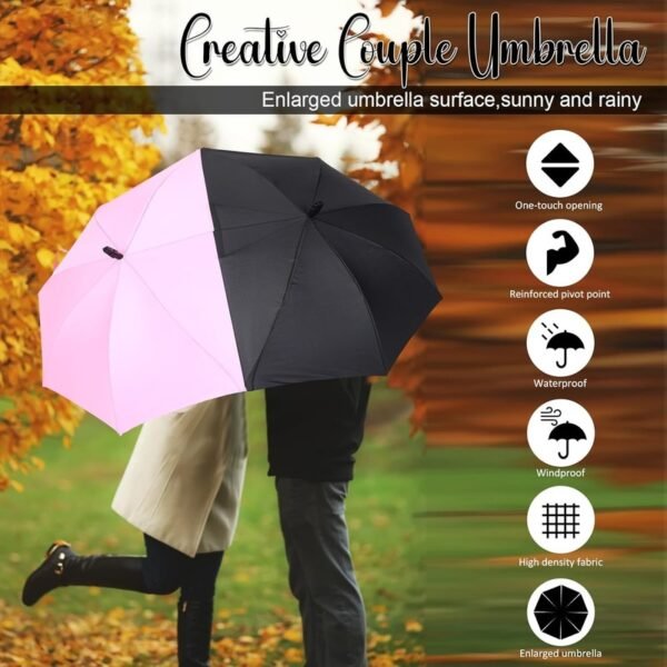 Creative Double Pole Umbrella For Couple & Family - Image 3