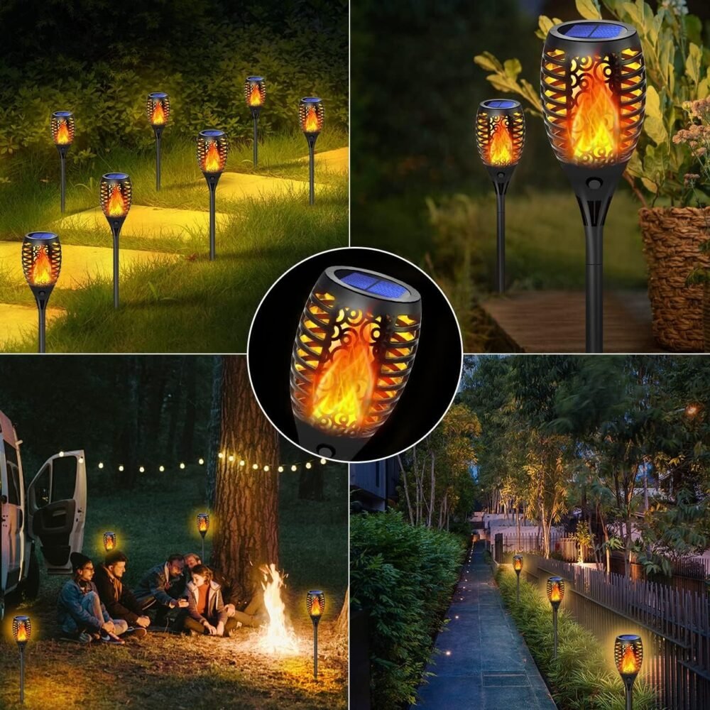 Garden Decoration Flickering Solar Torch Light