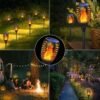 Garden Decoration Flickering Solar Torch Light