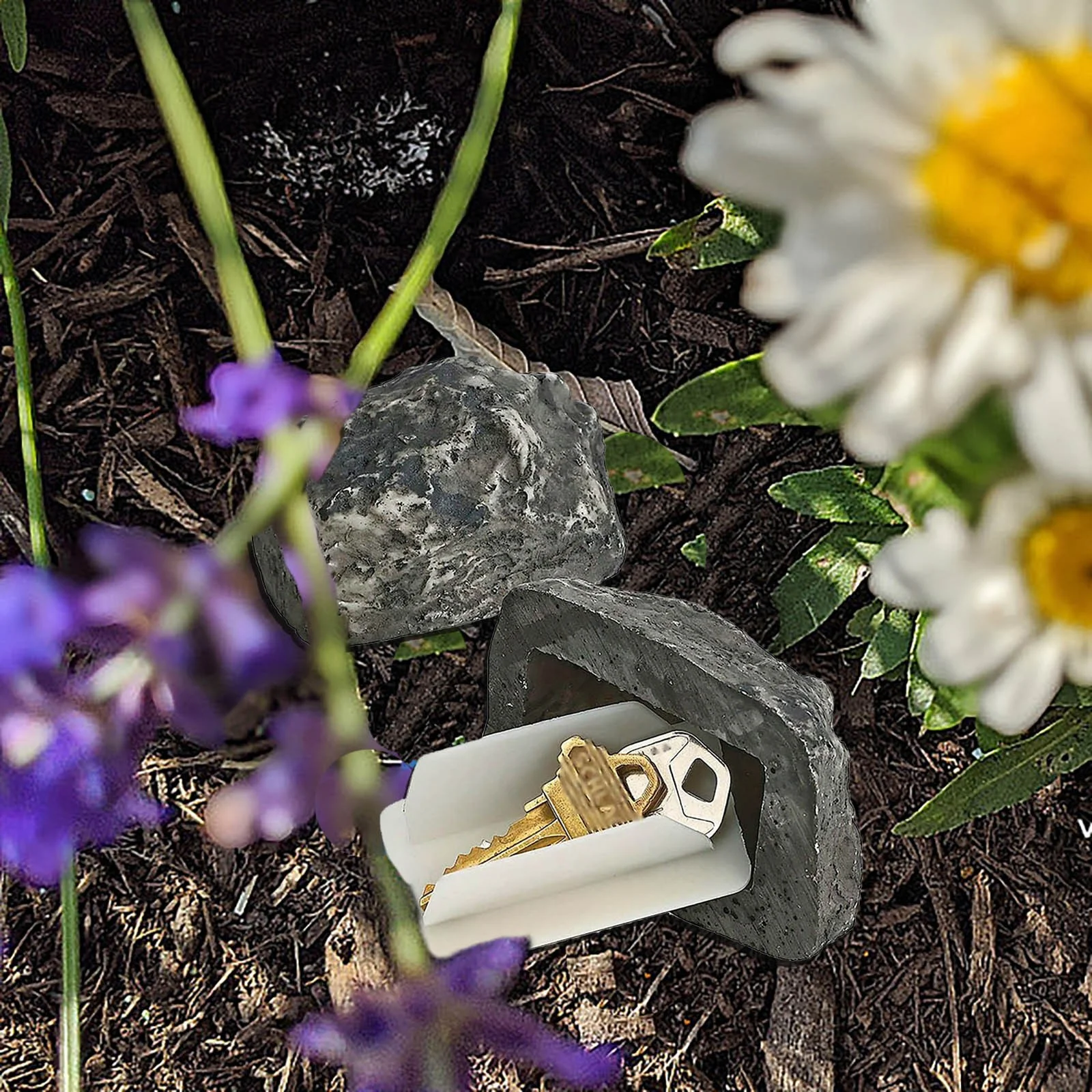 Outdoor Rock Stone Simulation Secret Key Holder - Image 3