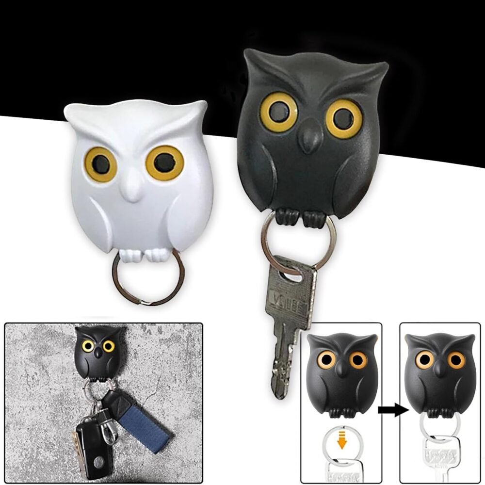 Magnetic Wall Hanging Night Owl Key Holder