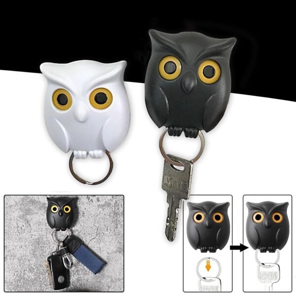 Magnetic Wall Hanging Night Owl Key Holder