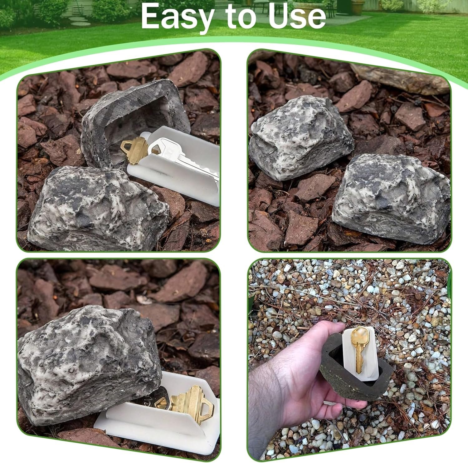Outdoor Rock Stone Simulation Secret Key Holder - Image 5