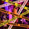 Halloween Window Horror Decor Warning Tape Signs