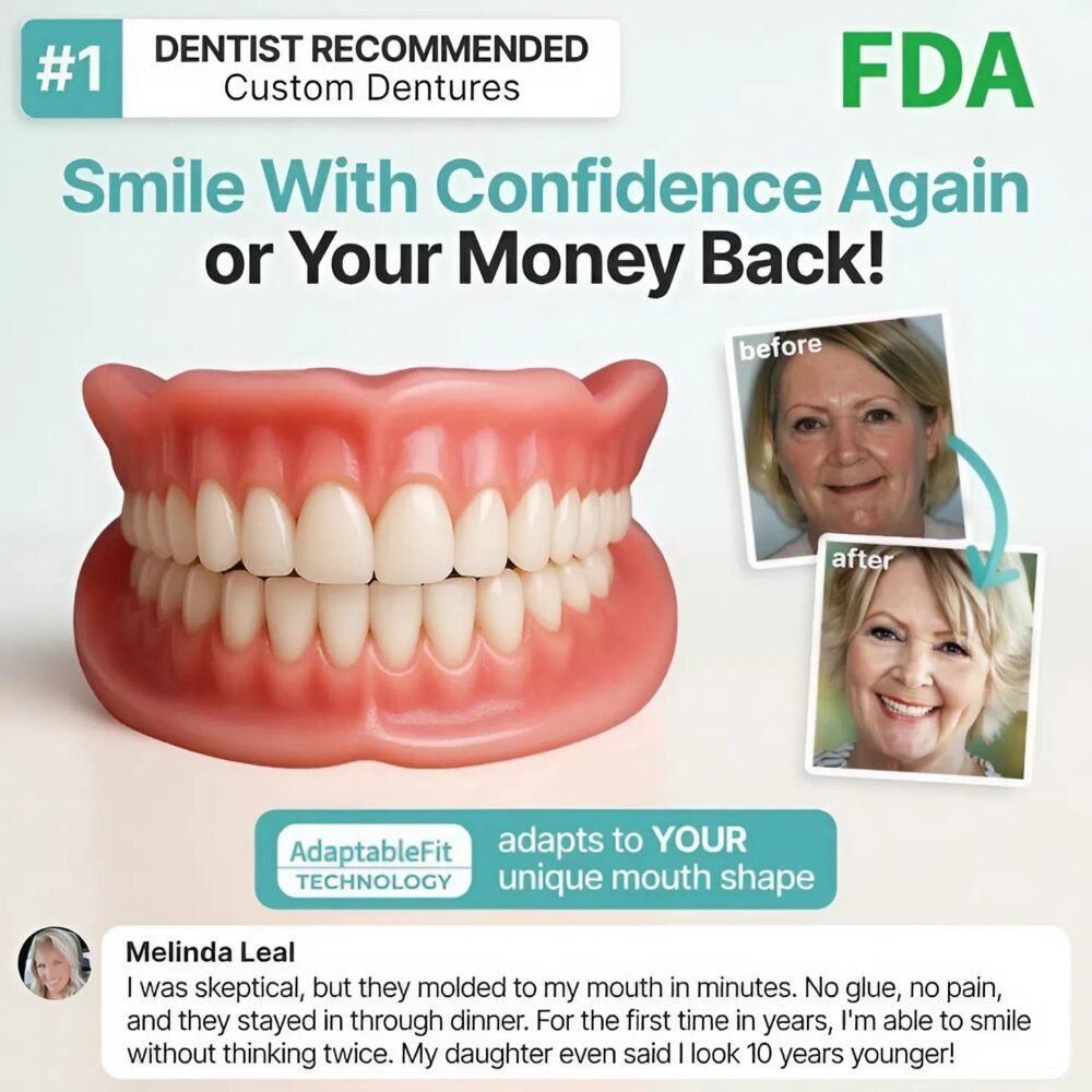 ✅Advanced Custom-Fit Functional Dentures 🦷 Smile Confidently Again in Just 3 Minutes ❌ No Dentist Needed!