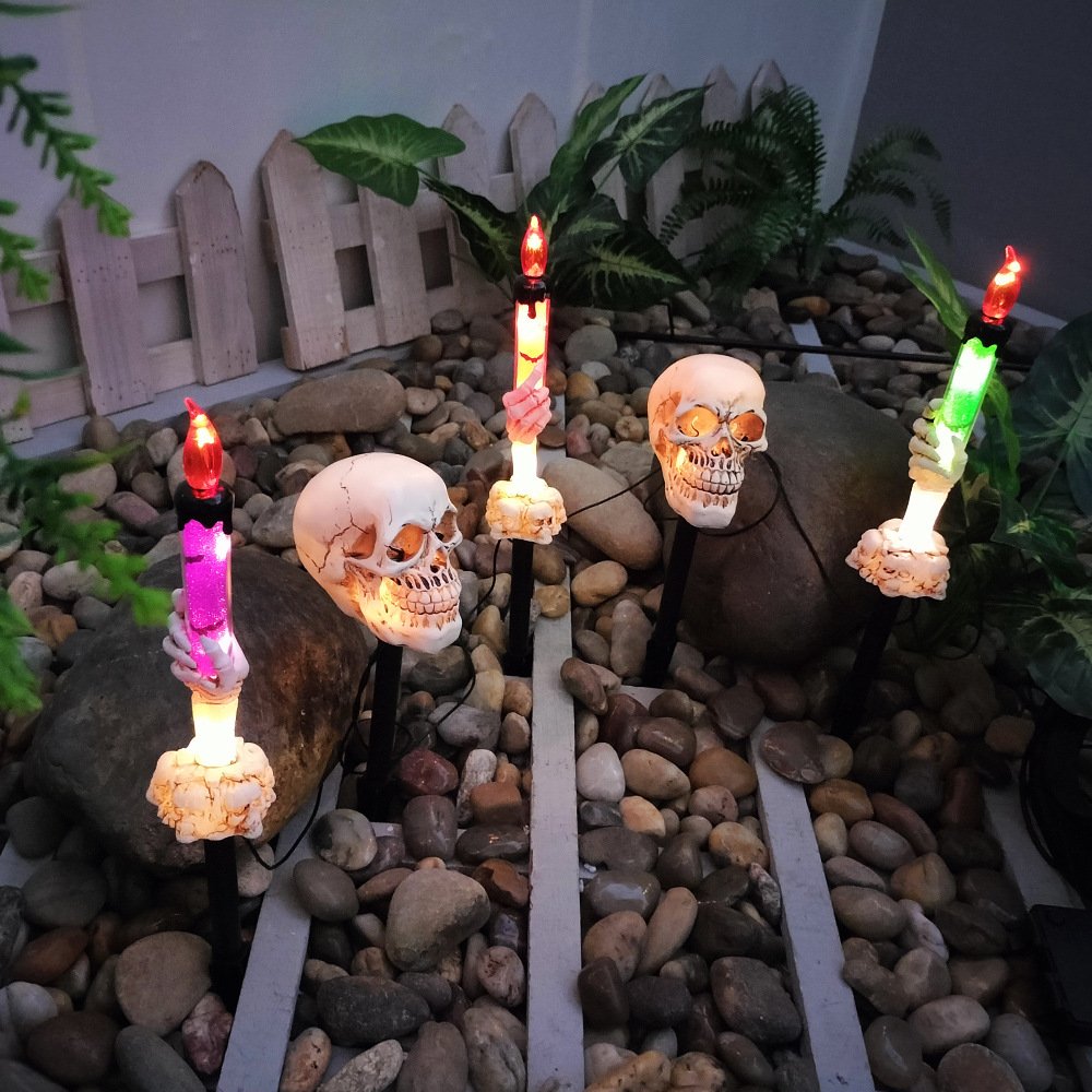 Halloween Outdoor Bone Decoration Skull Candle Light - Image 3