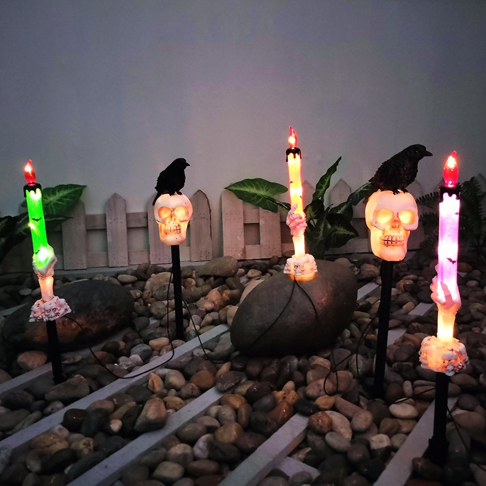 Halloween Outdoor Bone Decoration Skull Candle Light - Image 2