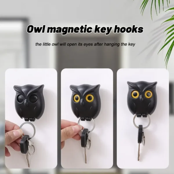 Magnetic Wall Hanging Night Owl Key Holder - Image 5