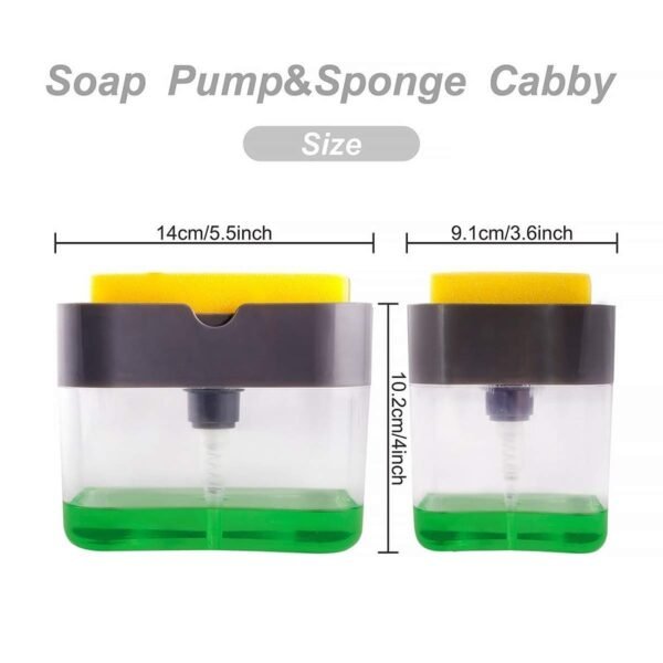 2in1 Soap Dispenser Pump With Sponge Holder - Image 11