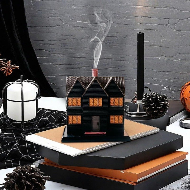 Halloween Haunted Salem Witch House Incense Burner - Image 4