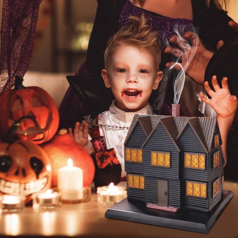 Halloween Haunted Salem Witch House Incense Burner - Image 9