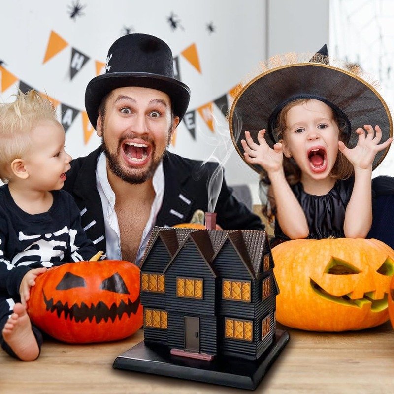 Halloween Haunted Salem Witch House Incense Burner - Image 10