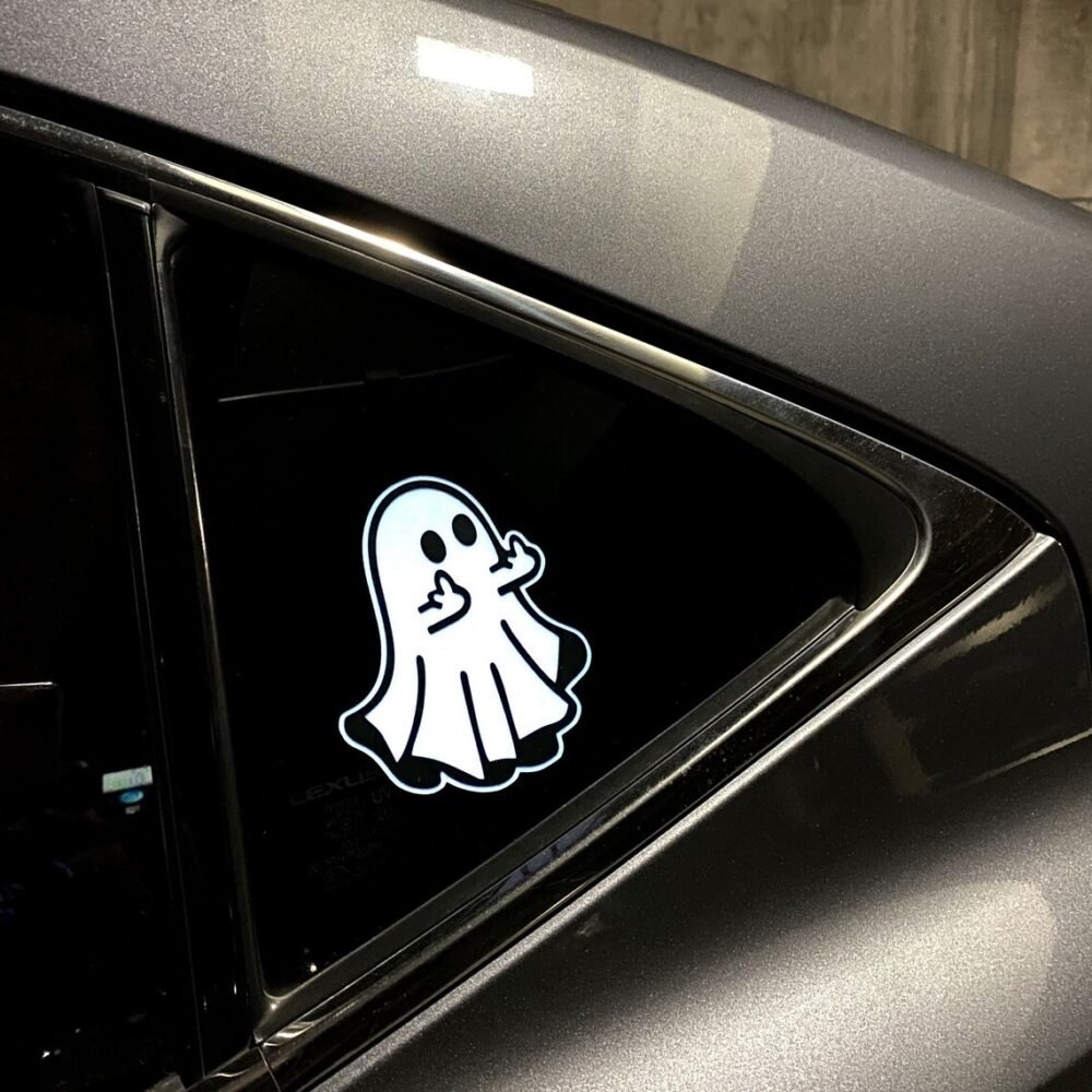 Funny Halloween Flip Off Car LED Ghost