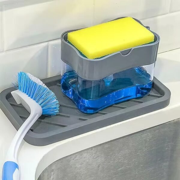 2in1 Soap Dispenser Pump With Sponge Holder - Image 9