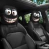 Funny Creepy Big Eyes Car Head Cover Auto Decoration Universal Fit