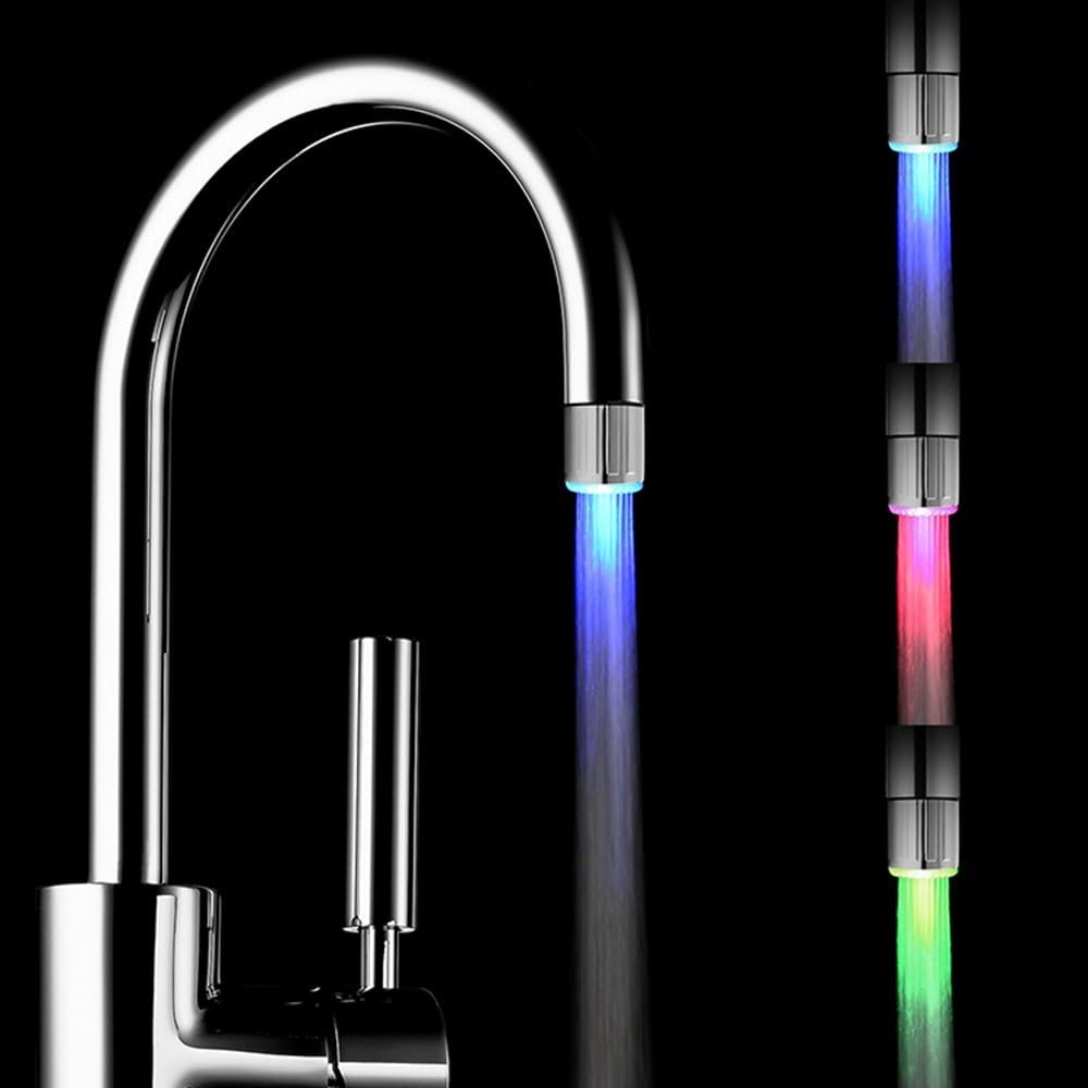 Creative Colorful LED Water Tap with 3 Colors Temperature Control Change - Image 2