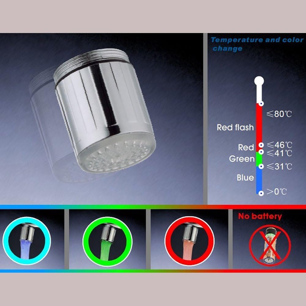 Creative Colorful LED Water Tap with 3 Colors Temperature Control Change - Image 5