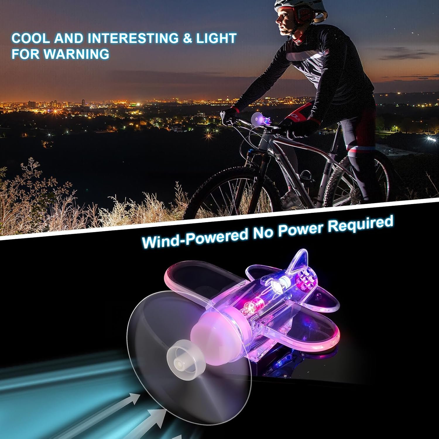 Creative Decor Wind Power Glowing Little Plane Toy - Image 10