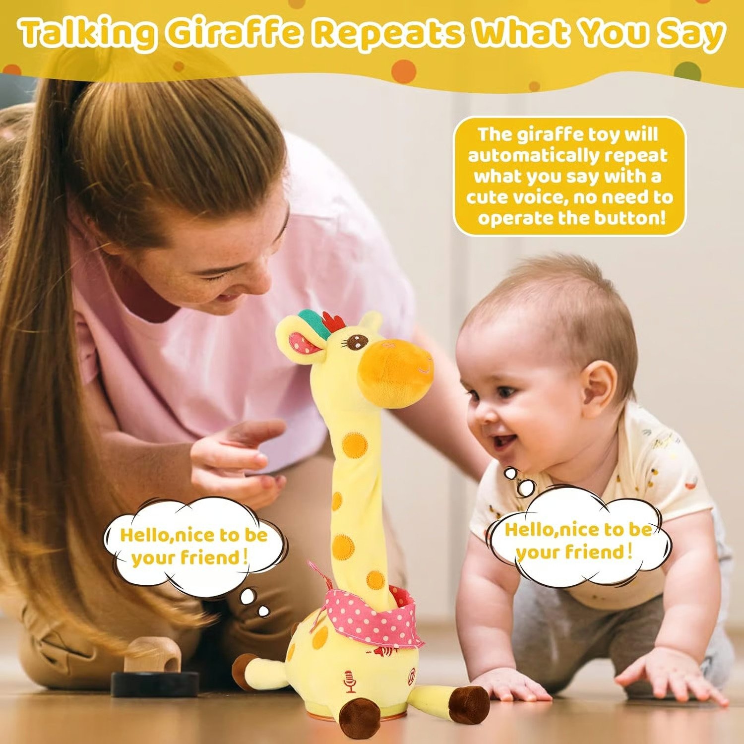 🦒🎵🗣️ Talking Giraffe Toy: Sings, Dances & Repeats What You Say! - Image 4