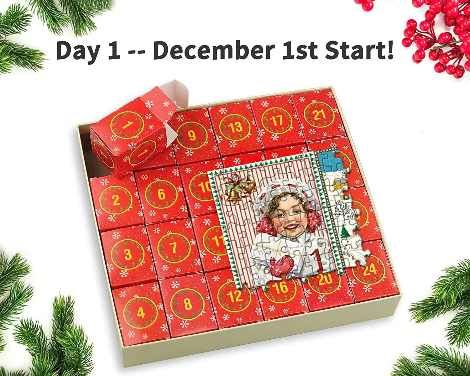 🎄🧩 Piece by Piece to Christmas: 1000pcs Jigsaw Puzzle Advent Calendar - Image 9
