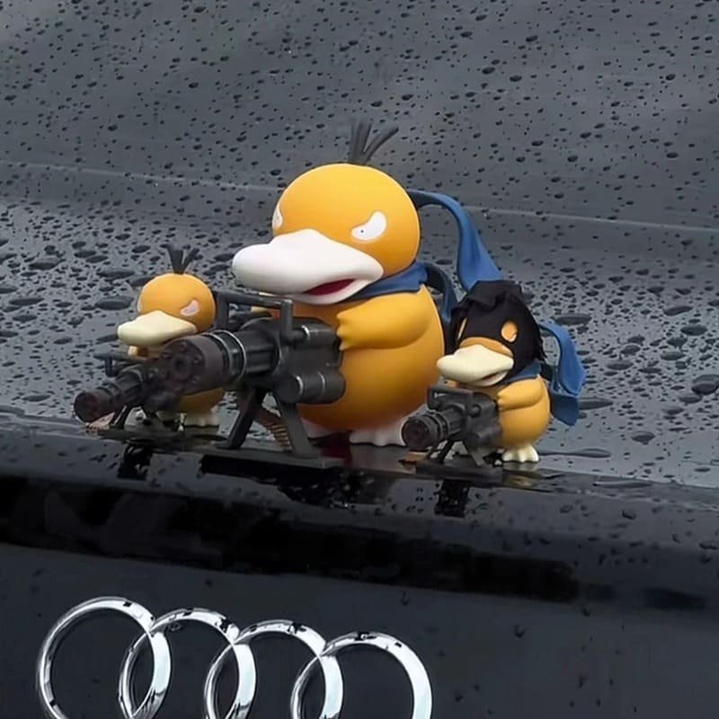 🦆🚗 Superhero Psyduck Car Ornament Cute Figurine✨ - Image 2