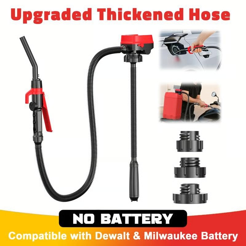 ✅ ⛽ Cordless Fuel Transfer Pump Compatible with DeWalt 20V & Milwaukee 18V Batteries