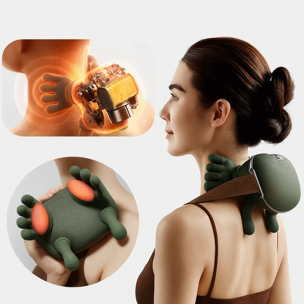 ✅ 3D Deep-Kneading Neck & Shoulder Massager: Relieve Tension, Stress in Minutes!