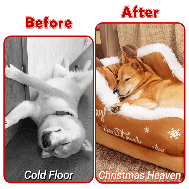 Cozy Pet Bed Christmas Dog Sleigh - Image 3
