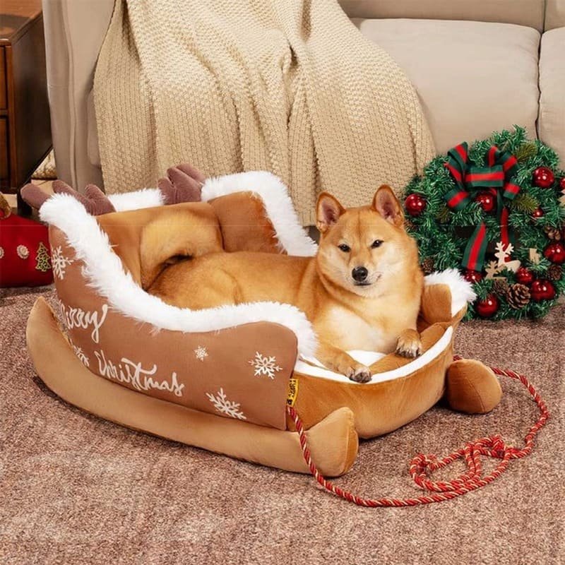 Cozy Pet Bed Christmas Dog Sleigh - Image 7