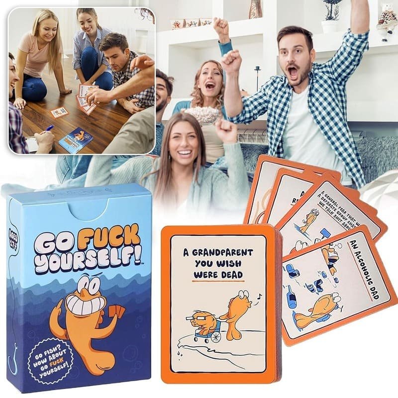 Go F* Yourself Funny Adult Go Fish Game for Party Nights