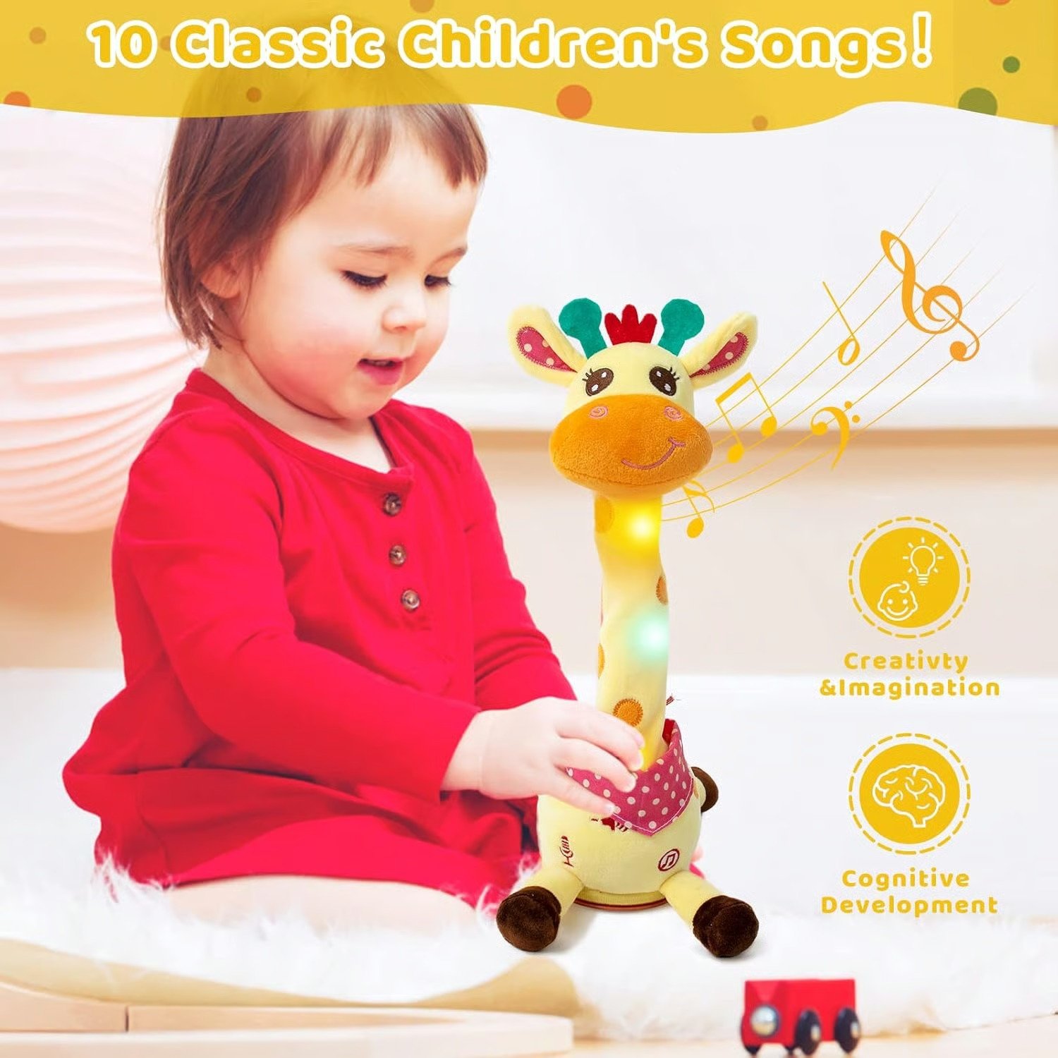 🦒🎵🗣️ Talking Giraffe Toy: Sings, Dances & Repeats What You Say! - Image 3