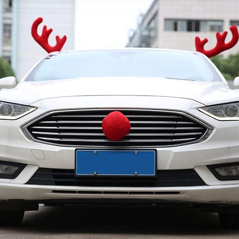 Christmas Cute Reindeer Car Antler Decoration Set - Image 5