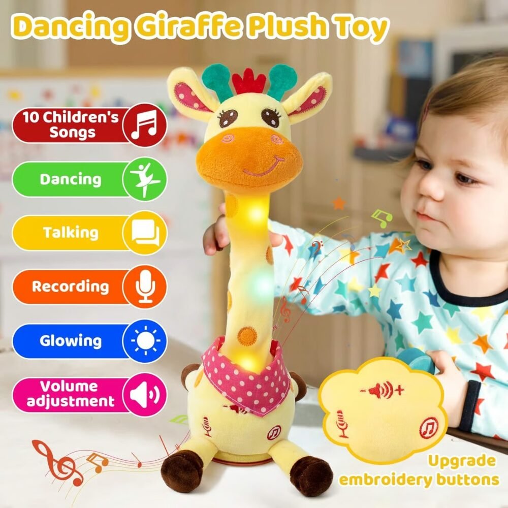 🦒🎵🗣️ Talking Giraffe Toy: Sings, Dances & Repeats What You Say!