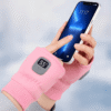 USB Rechargeable Fingerless Heated Gloves for Winter Warmth