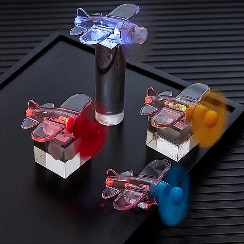Creative Decor Wind Power Glowing Little Plane Toy - Image 2