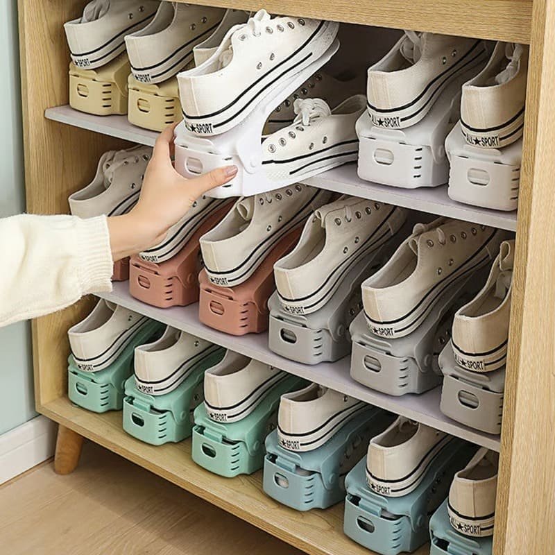 Adjustable Double Layer Shoe Rack Organizer for Space Saving