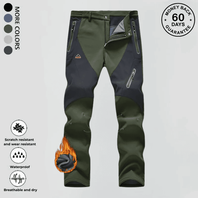 Winter Fleece Lined Waterproof Tactical Cargo Pants for Men - Image 3