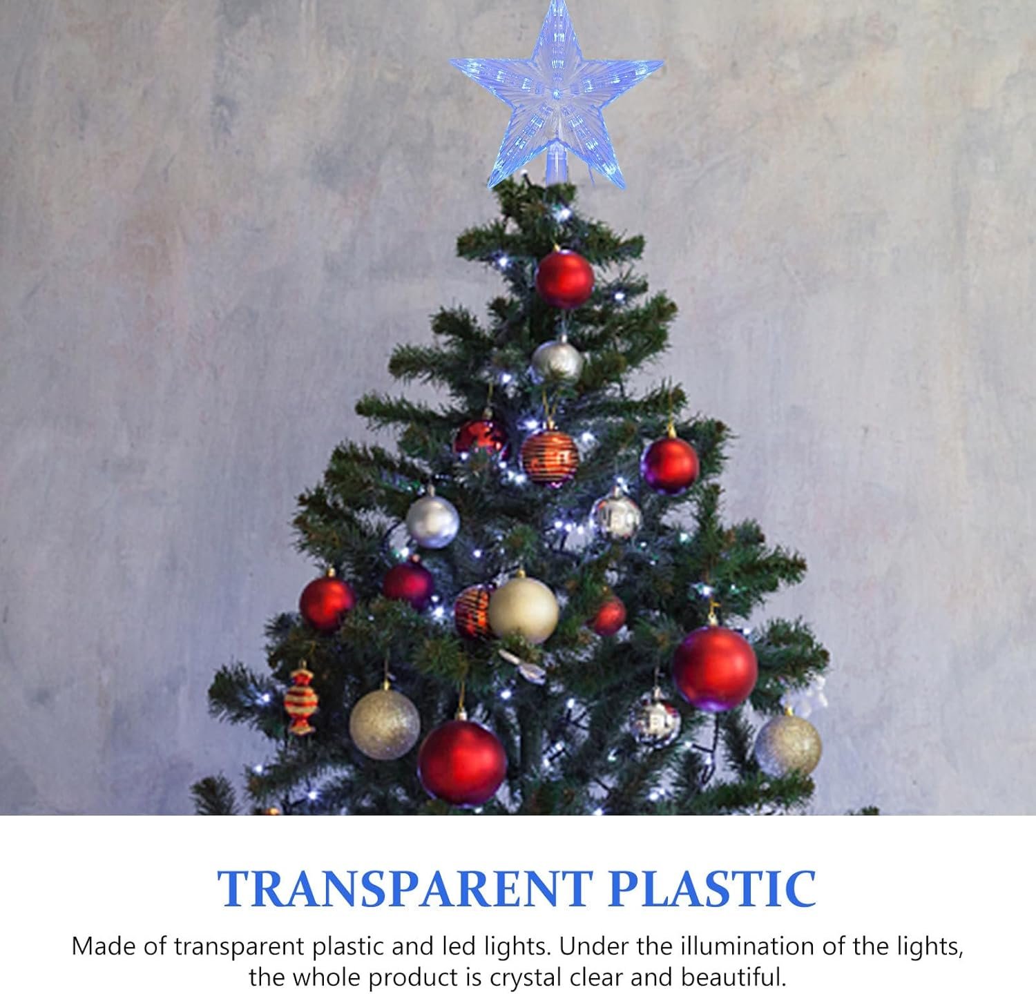 LED Christmas Glowing Tree Star Topper - Image 4