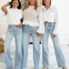 🔥 Vintage Wash Plus Jeans: Stretchy, Tummy Control & Straight Leg Fit