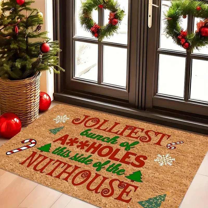 Merry Christmas Welcome Front Door Mat