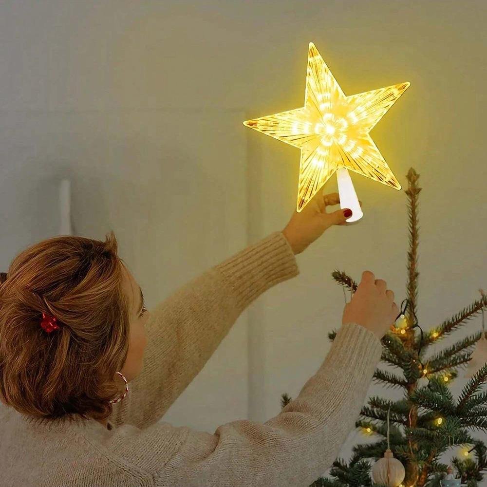 LED Christmas Glowing Tree Star Topper - Image 2