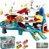🔥Last Day Discount 60% Off🎄Dino World Dinosaur Track Car Set for Endless Racing Fun