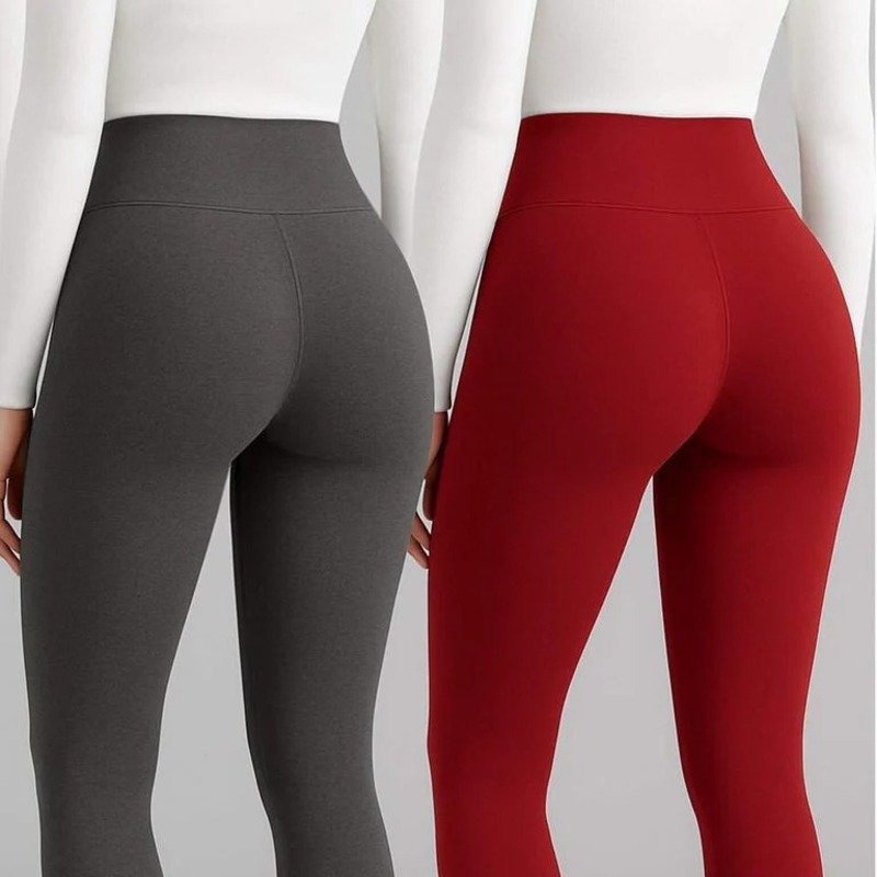 Women's Winter Warm High Waisted Fleece Leggings - Image 11